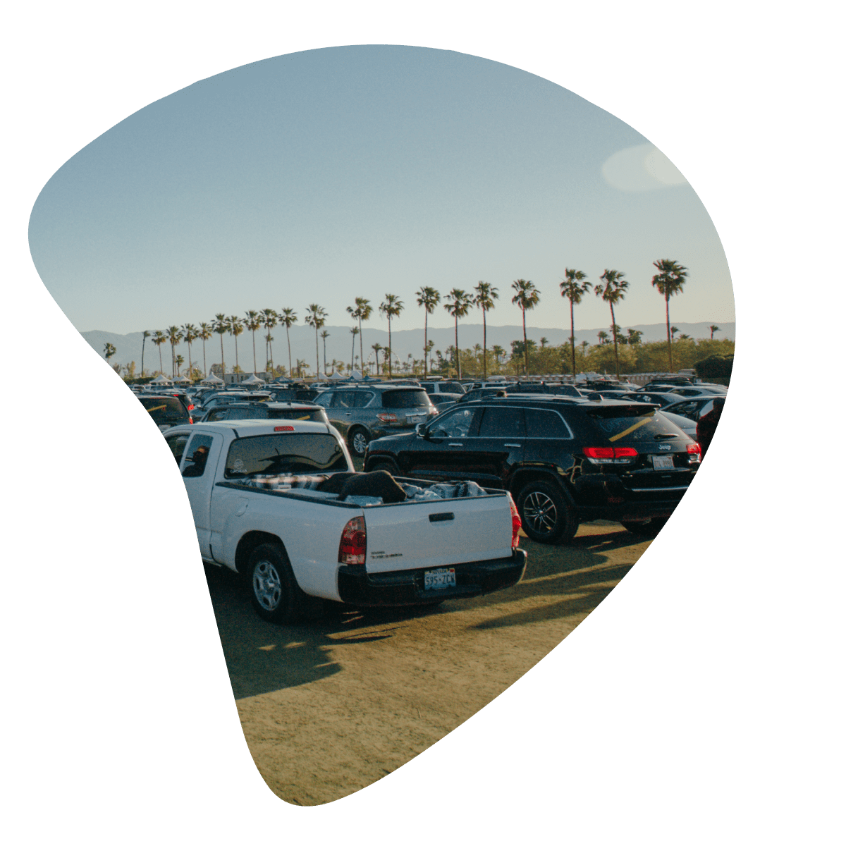 cars in parking lot