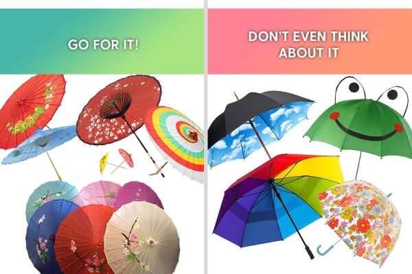 umbrellas and parasols graphic