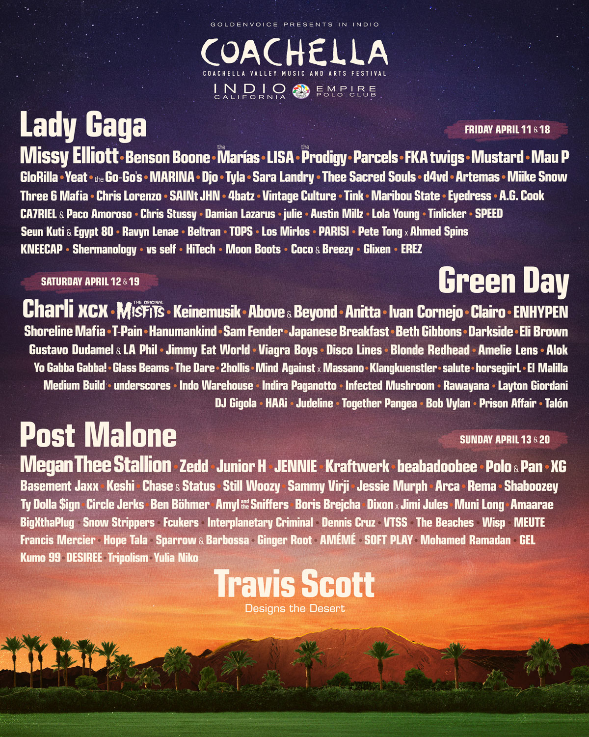 Coachella 2024 Lineup Poster