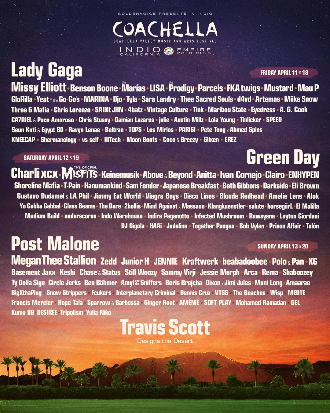 Coachella 2024 Lineup Poster