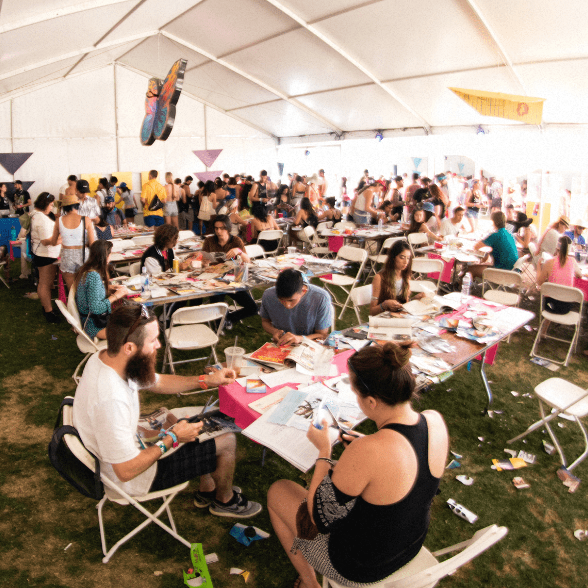 Coachella fans in the Art Studio