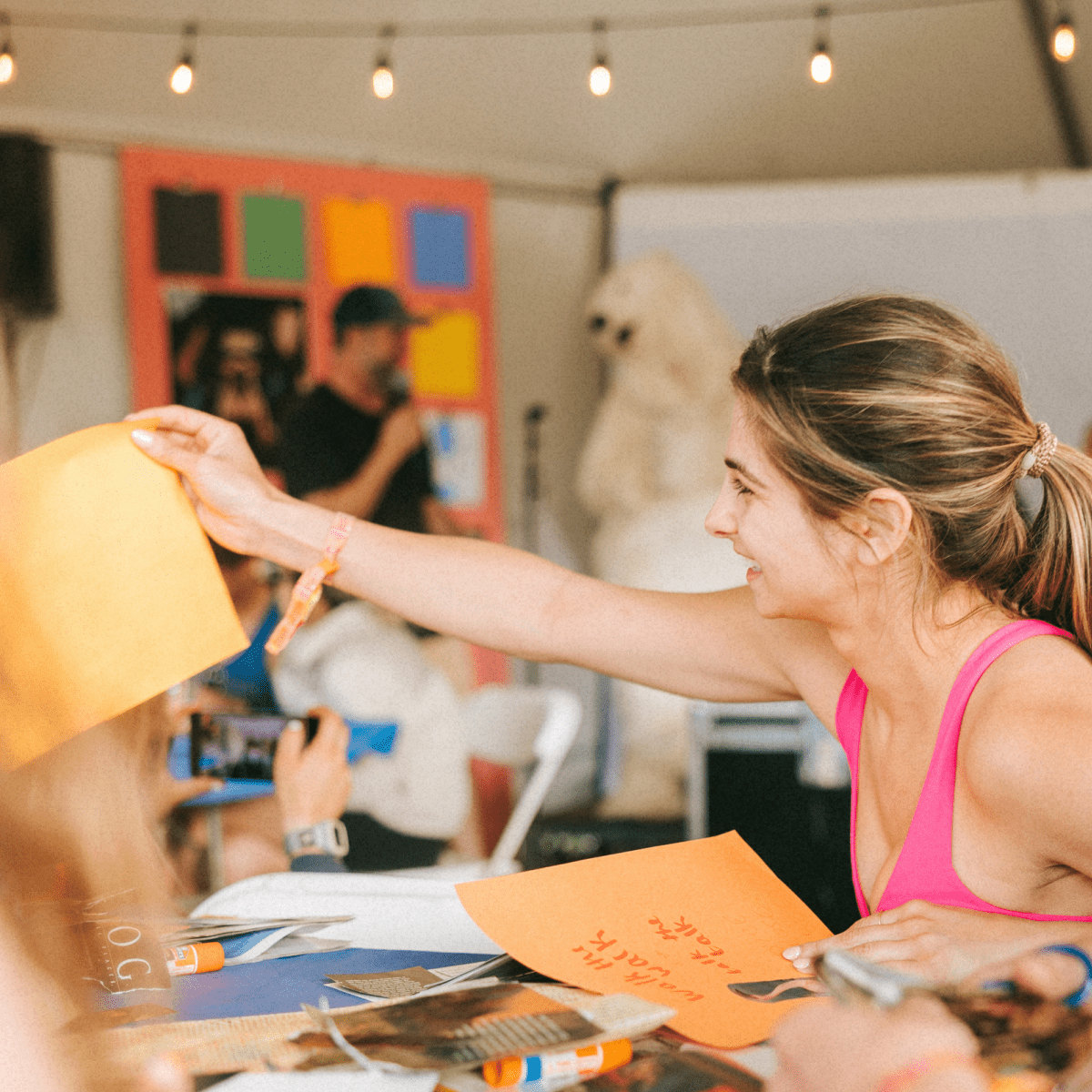 Coachella fan working on activity in Posted Studio