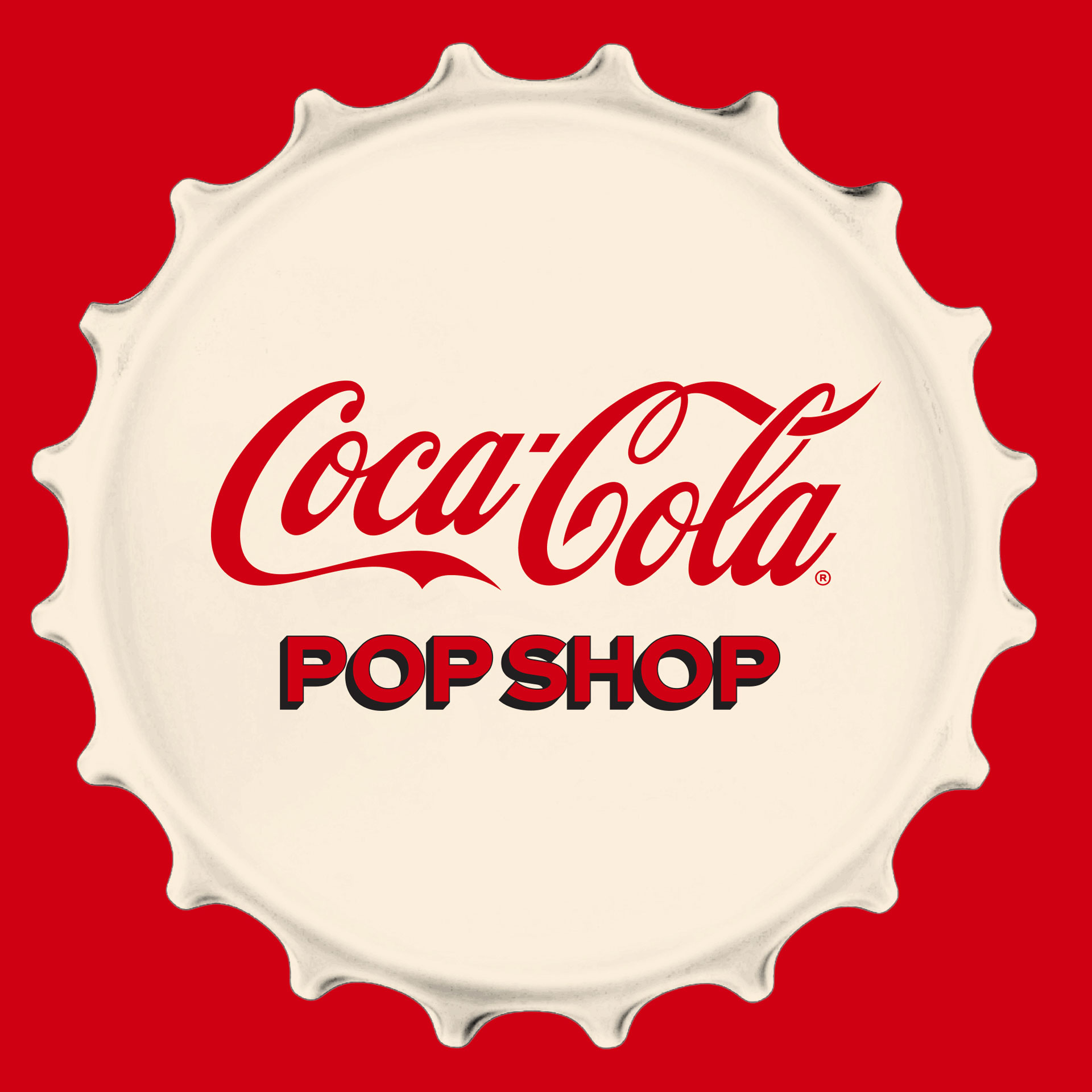 Coca Cola pop shop logo