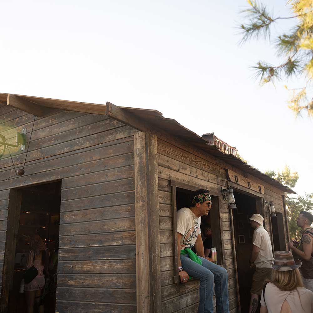 Coachella fans hanging out at The Cabin
