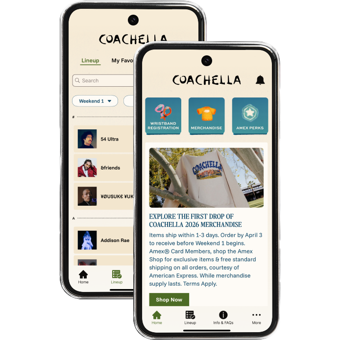Coachella mobile app images