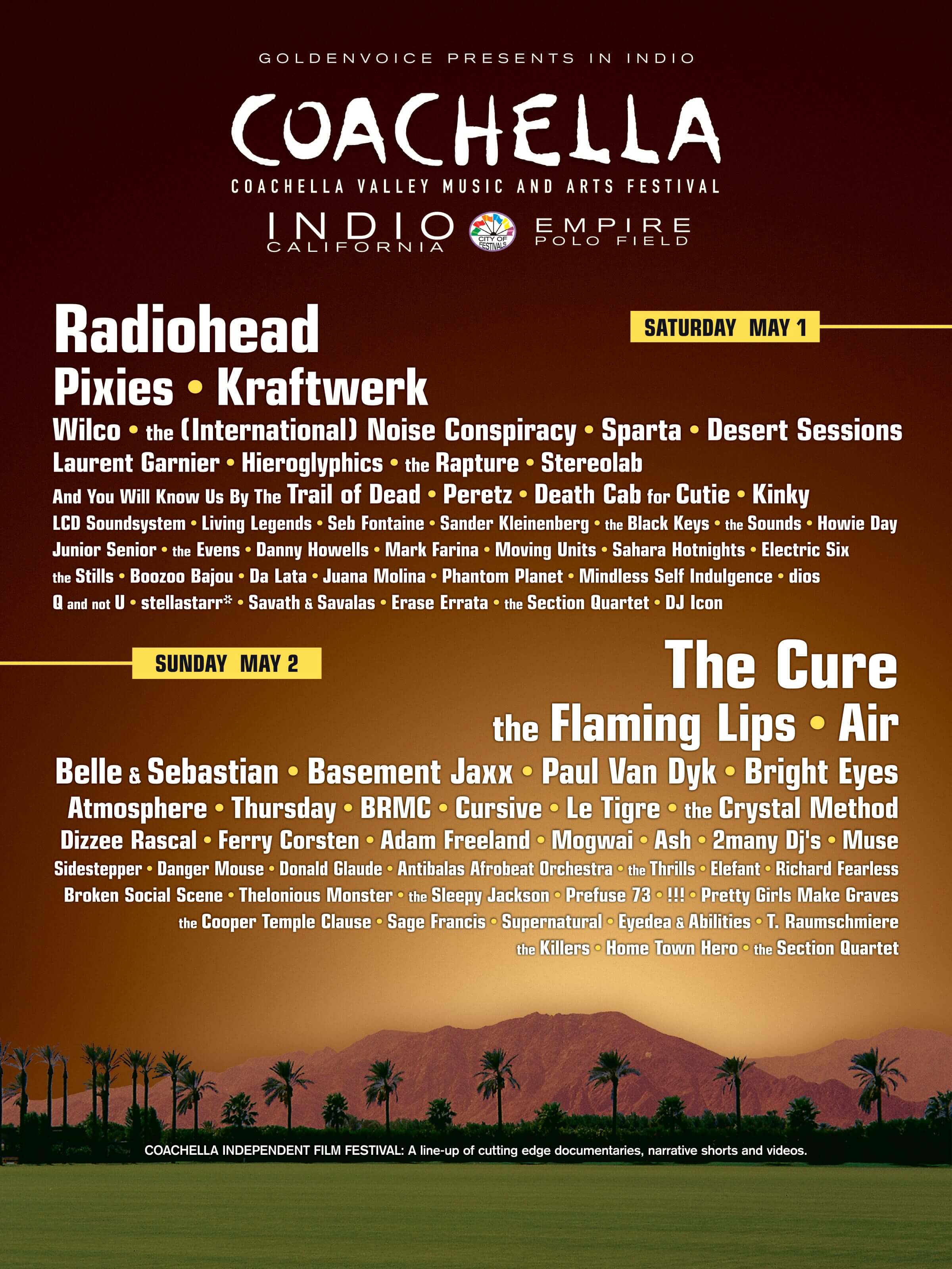 Coachella 2004 Lineup Poster