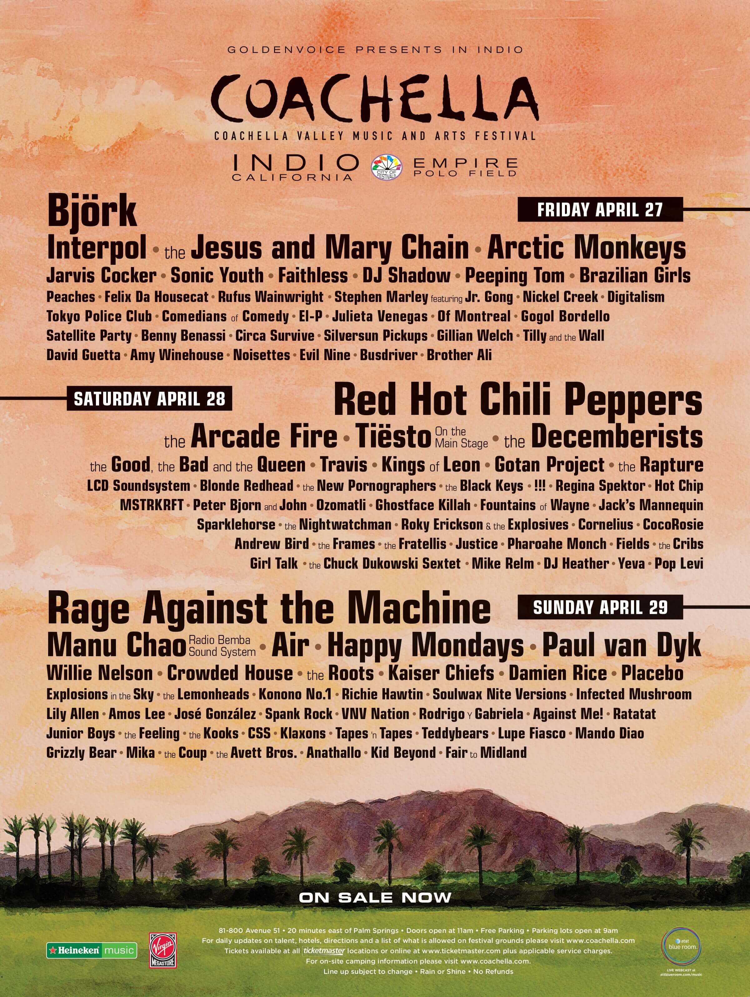 Coachella 2007 Lineup Poster