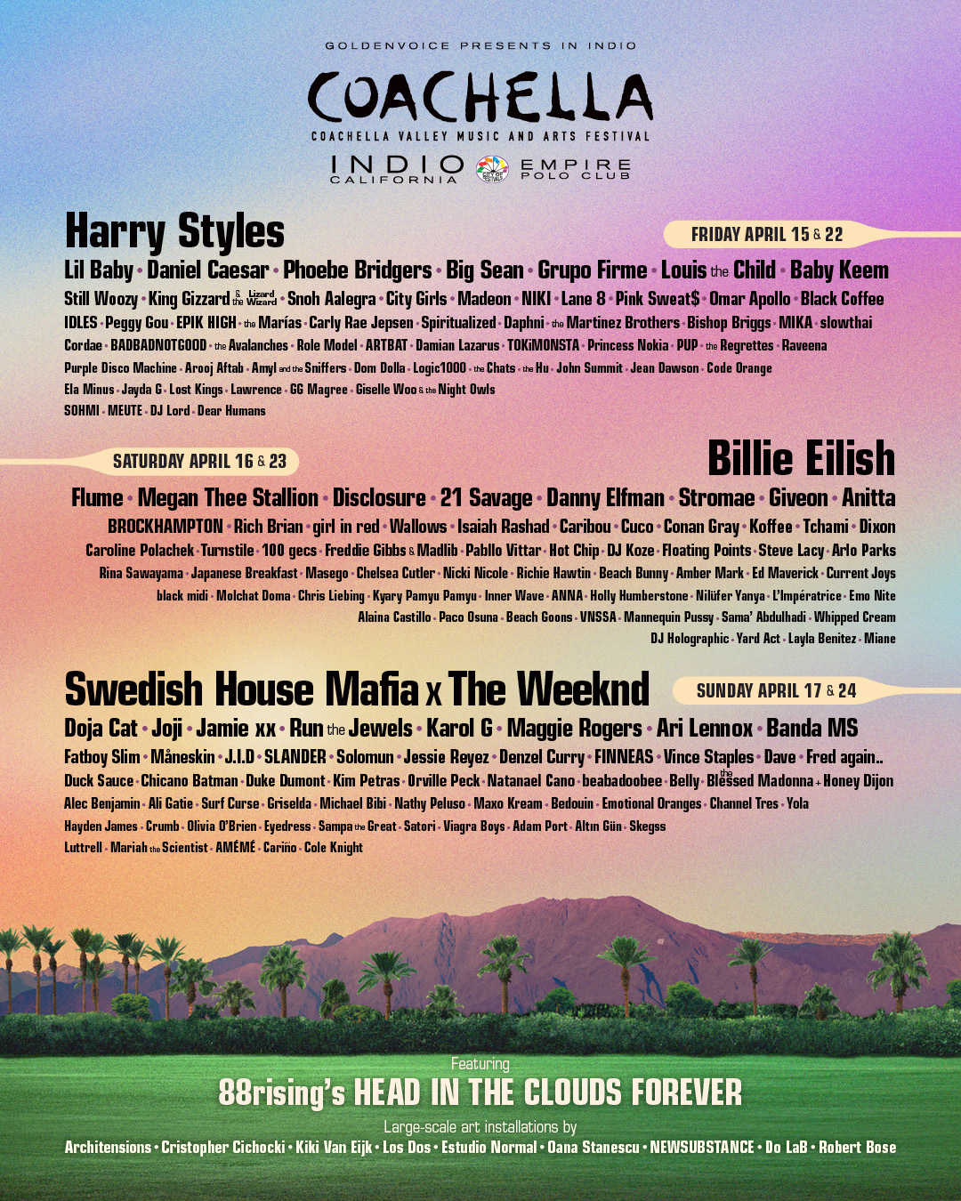 Coachella 2022 Lineup Poster