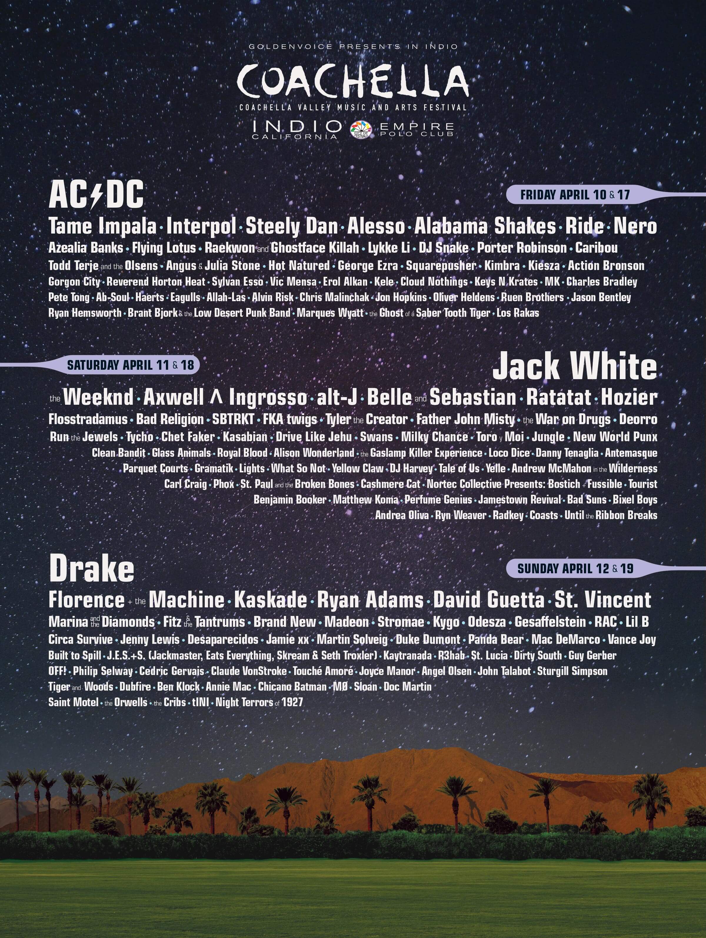 Coachella 2015 Lineup Poster