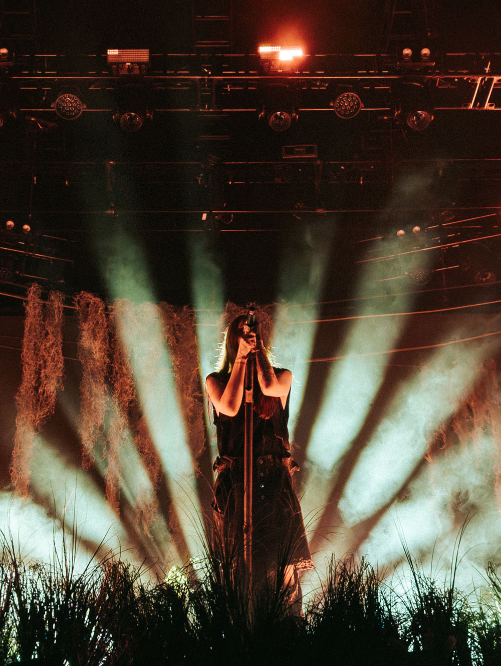 singer performing on stage